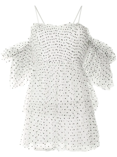 Alice Mccall Surrender Polka-dot Mini Dress In White