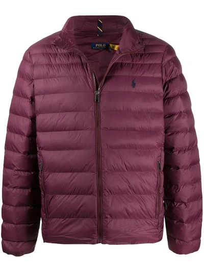 Polo Ralph Lauren Padded High-neck Jacket In Red