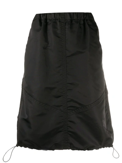 Ymc You Must Create Drawstring-hem Parachute Skirt In Black