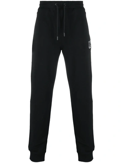 Karl Lagerfeld Drawstring Logo Print Track Trousers In Black