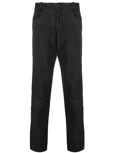 Transit Slim-fit Washed Trousers In Black