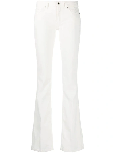 Dondup Low-rise Bootcut Jeans In White