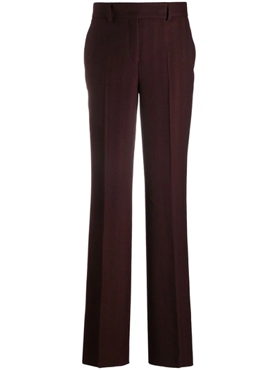 Ferragamo Straight-leg Trousers In Red