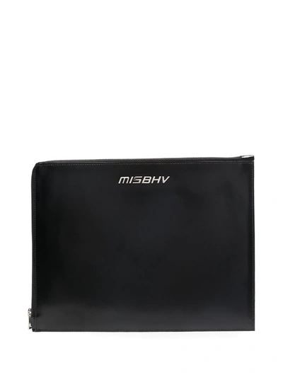 Misbhv Logo Plaque Clutch In Black