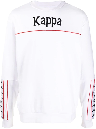 Kappa Embroidered Logo Sweatshirt In White