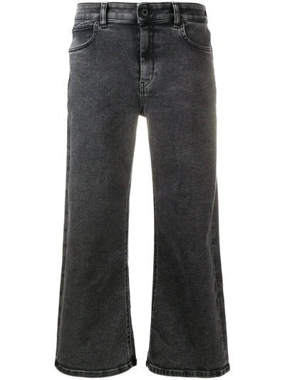 Dondup Straight-leg Cropped Jeans In Grey