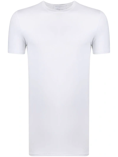 Ermenegildo Zegna Short-sleeved Round Neck T-shirt In White