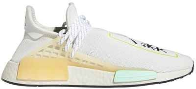 Pre-owned Adidas Originals  Nmd Hu Pharrell Crystal White In Crystal White/clear Mint/shock Yellow
