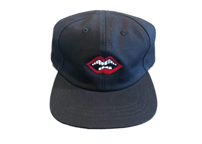 Pre-owned Chrome Hearts  Matty Boy Chomper Leather Strapback Hat Black