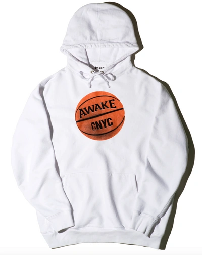 Pre-owned Awake  Hoop Hoodie White