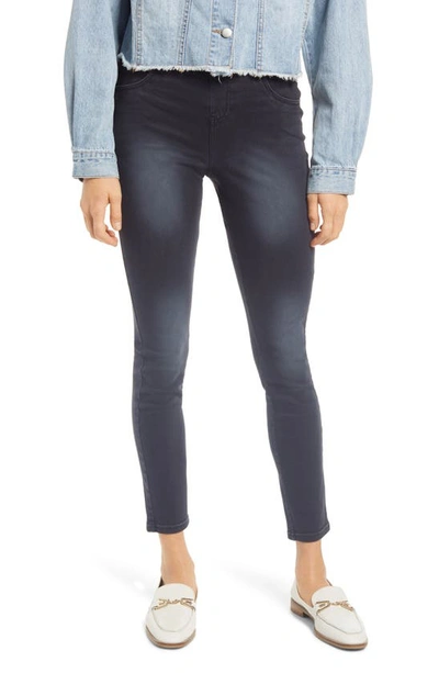 Hue Ultrasoft High Rise Denim Skimmer Leggings In Faded Black Wash