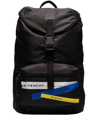 Givenchy X Browns 50 Black Address Logo Print Backpack