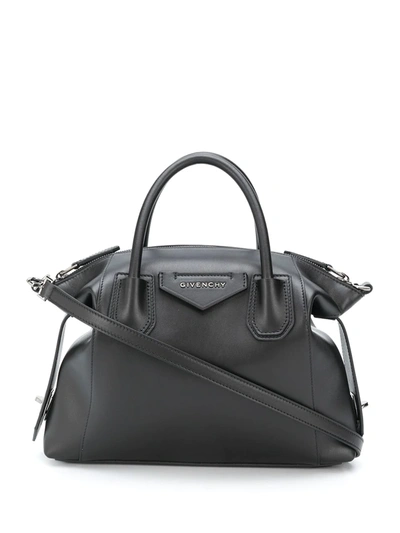 Givenchy X Browns 50 Grey Antigona Soft Leather Tote Bag In Black