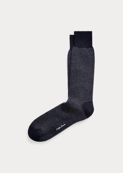 Polo Ralph Lauren Cashmere-blend Dress Socks In Charcoal Heather
