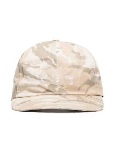 Off-white Baseballkappe Mit Camouflage-print In Neutrals