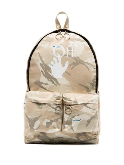 Off-white X Browns 50 Camouflage-print Backpack In Neutrals