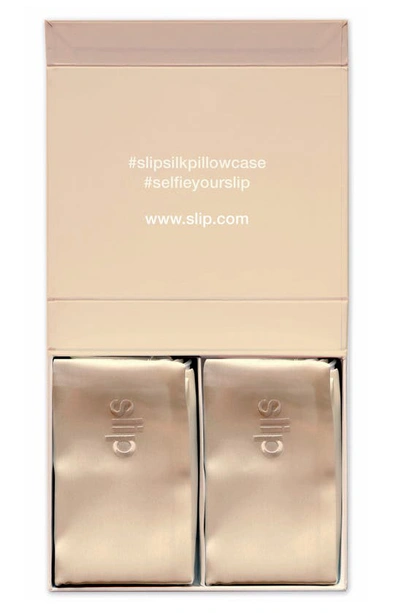 Slip Pure Silk Caramel Queen Pillowcase Duo $178 Value