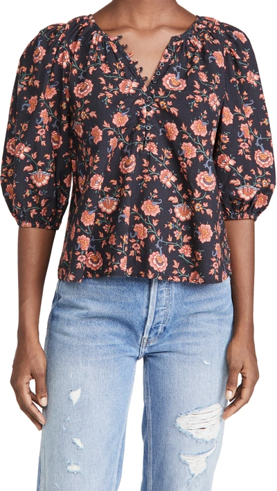 The Great Ravine Floral Top In Antique Floral