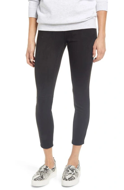 Hue Suede Finish Leggings In Black