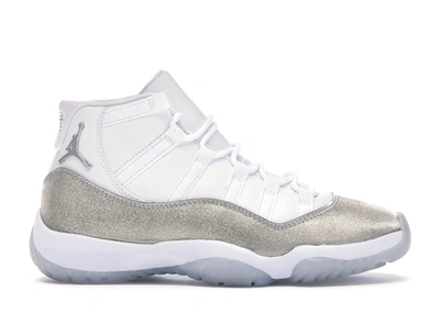 Pre-owned Jordan 11 Retro White Metallic Silver (women's) In White/metallic Silver-vast Grey