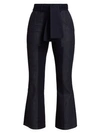 Derek Lam 10 Crosby Nellie Cropped Flared Trousers In Indigo Black