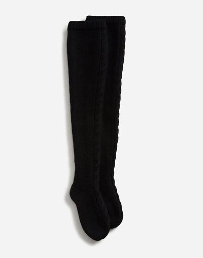Dolce & Gabbana Cable-knit Wool Socks