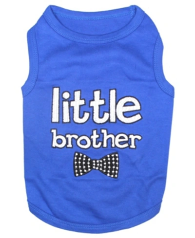 Parisian Pet Little Brother Dog T-shirt In Royal Blue