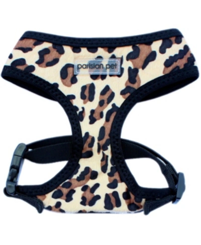 Parisian Pet Leopard Dog Harness In Brown