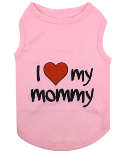 Parisian Pet I Love Mommy Dog T-shirt In Pink