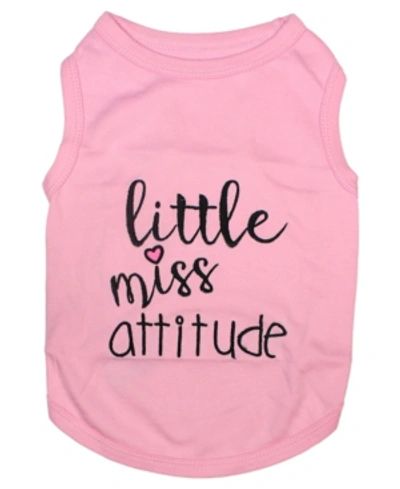 Parisian Pet Little Miss Attitude Dog T-shirt In Pink