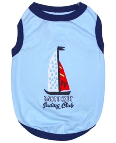 Parisian Pet Sailing Club Dog T-shirt In Blue