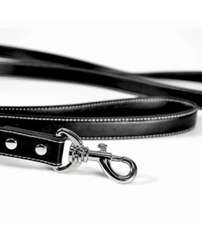 Royce New York Royce Luxury 6' Dog Leash In Genuine Leather In Black