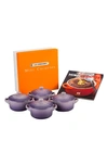 Le Creuset Four Mini Cocottes With Cookbook