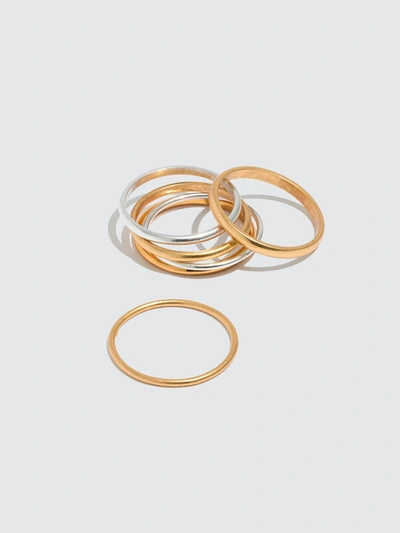Madewell Delicate Stacking Ring Set - 8 - Also In: 6 In Gold