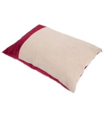 Aspen Pet 27 X 36 Self Warming Knife Edge Pillow Dog Bed In Red Cream