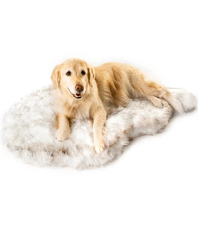 Paw Brands Puprug Faux Fur Orthopedic Dog Bed Curve Giant In Beige