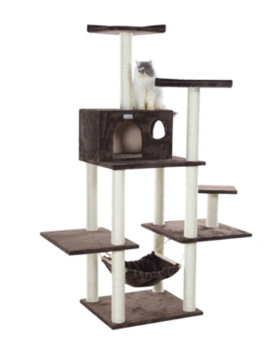 Gleepet Cat Tree With 5 Levels, Condo, Hammock In Coffee Brown