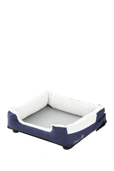 Pet Life "dream Smart" Electronic Heating And Cooling Smart Pet Bed In Navy
