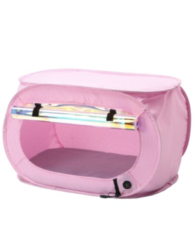 Pet Life "enterlude" Electronic Heating Lightweight And Collapsible Pet Tent In Pink