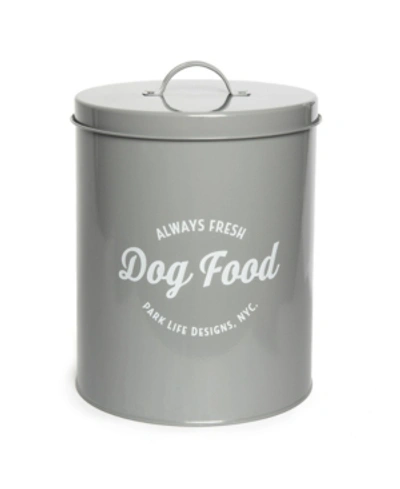 Park Life Designs Wallace Pet Food Tin 140 oz In Gray