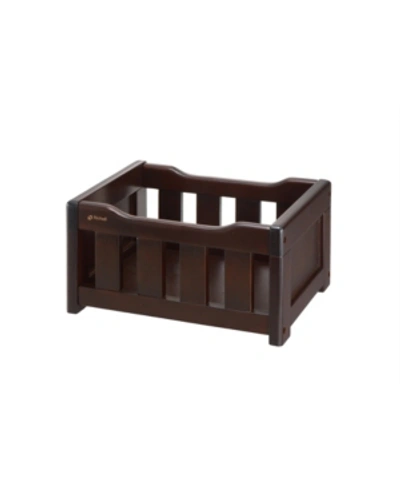 Richell Elegant Wooden Pet Toy Box - Small In Dark Brown