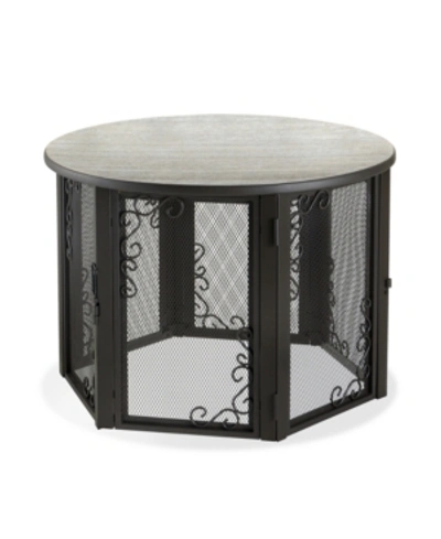 Richell Accent Table Pet Crate - Medium In Pewter