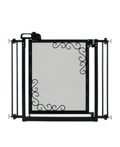 Richell One-touch Metal Mesh Pet Gate In Black