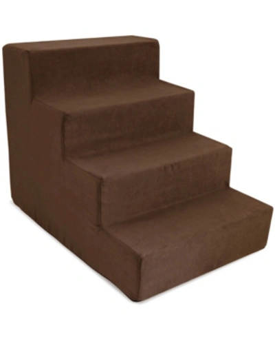 Precious Tails High Density Foam 4 Steps Pet Stairs In Brown