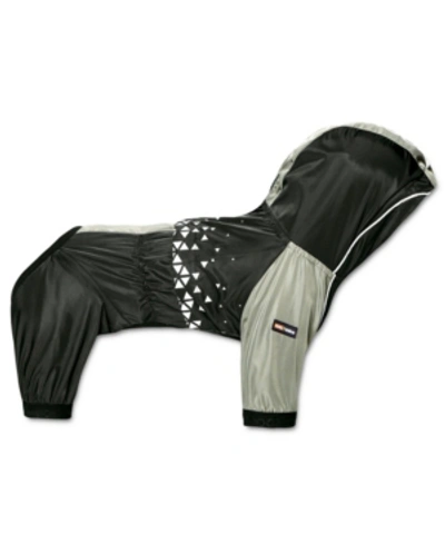 Dog Helios 'vortex' Full Bodied Water-resistant Windbreaker Dog Jacket In Black