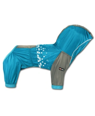 Dog Helios 'vortex' Full Bodied Water-resistant Windbreaker Dog Jacket In Blue