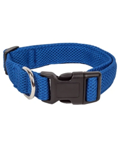 Pet Life Central 'aero Mesh' 360 Degree Breathable Adjustable Mesh Dog Collar In Blue