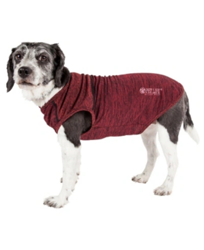Pet Life Central Active 'aero-pawlse' Quick Dry And Performance Dog Tank Top T-shirt In Red