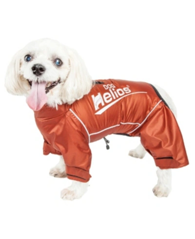 Pet Life Central 'hurricanine' Waterproof And Reflective Full Body Dog Coat Jacket In Orange
