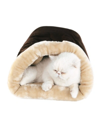 Armarkat Soft Cave Dog And Cat Bed In Dark Brown
